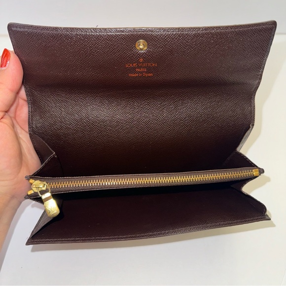 Authentic Louis Vuitton Sarah Wallet Brown Damier Eben. CA0030. Spain (2000) - Picture 12 of 13